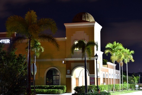 Islamic Center of South Florida at night